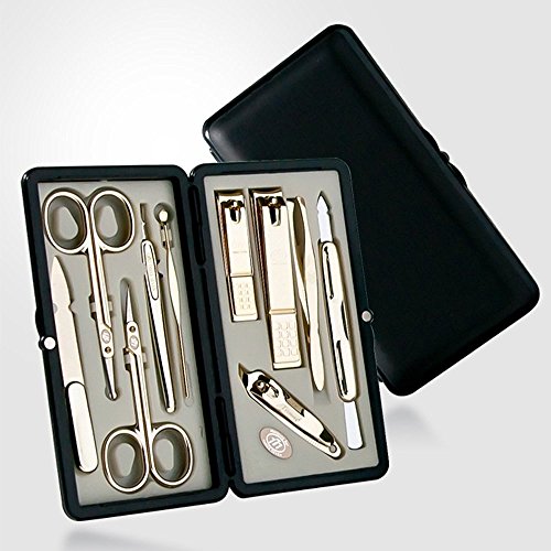 Korean Nail Clipper Set with 10 Tools - Manicure & Grooming Kit for Travel
