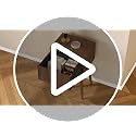 Small Walnut Nightstand Set of 2 with Fluted Drawers and Wood Legs
