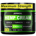 8oz Natural Hemp Cream with Arnica & Turmeric - Pain Relief Gel, Pack of 1