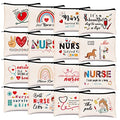 Kolewo4ever 16 Pieces Nurse Survival Kit Nurse Practitioner Gifts Nurse Appreciation Gifts CNA Week Gifts Nursing Makeup Bags Cosmetic Funny Travel Pouch Bag for Women Nurses