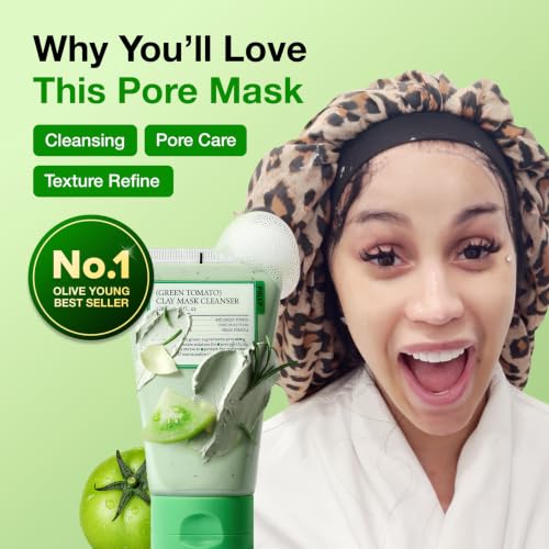 Green Tomato Pore Cleanser & Mask for Deep Cleaning, 4.05 Fl Oz Pack of 2