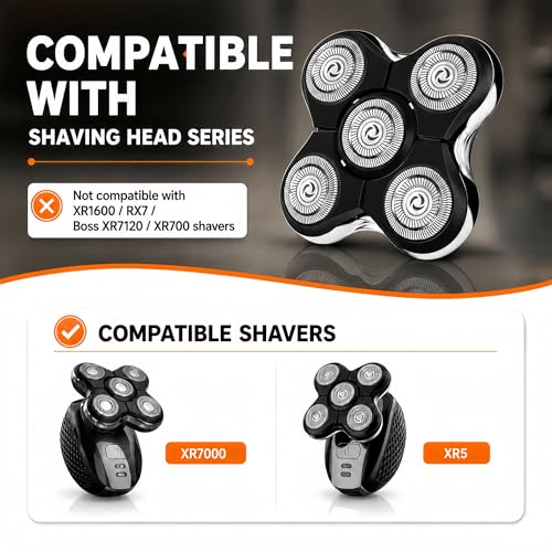 Black 2 Pack Shaver Replacement Heads Compatible with Remington Balder Pro XR7000