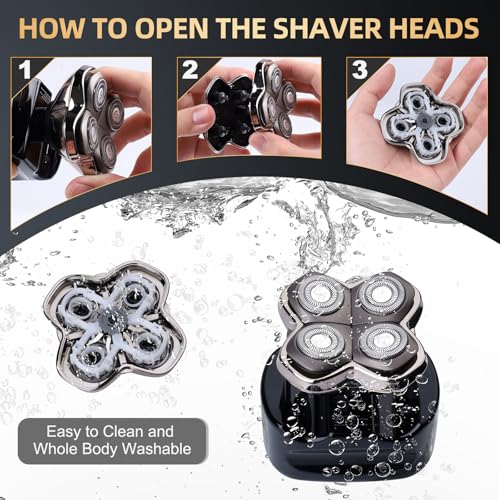 MISHAVE 2 Pack Replacement Shaver Heads for Skull Pitbull Gold PRO Silver PRO Platinum PRO - Variation of FOUTE