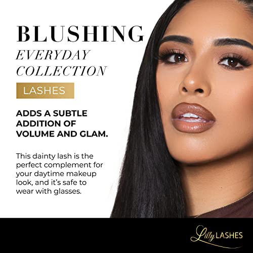 Natural Faux Mink Lashes - Blushing, Reusable 20x, 13mm for Daily Wear