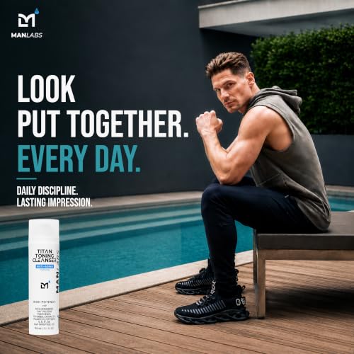 Men's Anti-Aging Face Wash - Toning Cleanser with Black Tea & Peptides