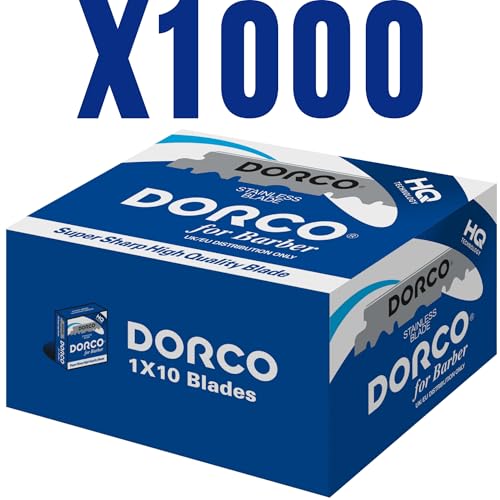 Dorco 1000-Count Single Edge Razor Blades – 10 Boxes (100 Blades Each)
