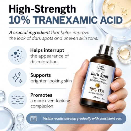Dark Spot Corrector Serum with 10% Tranexamic Acid & Niacinamide – Brightening Face Serum for Sensitive Skin – 30mL