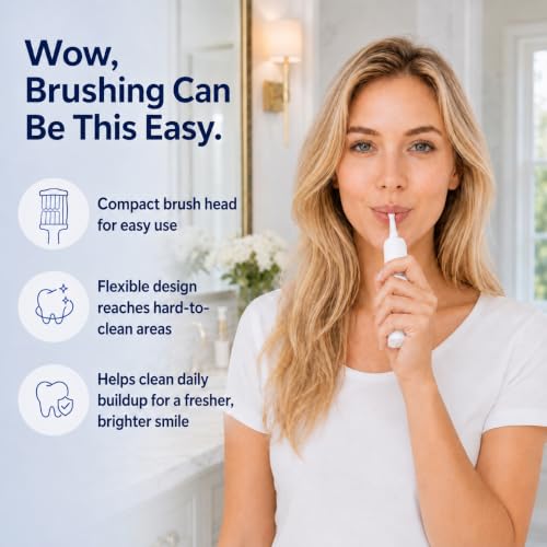 Heisr White Electric Toothbrush for Adults & Teenagers, 3-Sided Head, 60+ Day Battery