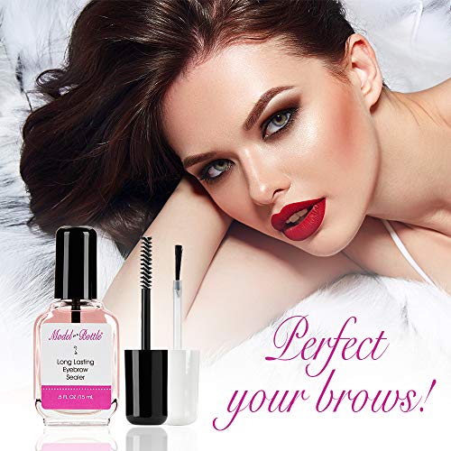 Model in a Bottle Eyebrow Sealer with Mascara & Brush Applicator ? Waterproof, Smudge-Proof, Long-Lasting Eyebrow Gel Topcoat for Flawless All-Day Hold