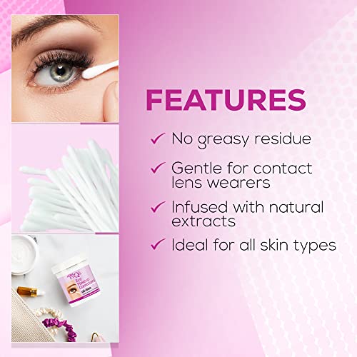 Oil-Free Eye Makeup Corrector Swabs - Pre-Moistened Cotton Swabs, Pack of 6 (300 Count)
