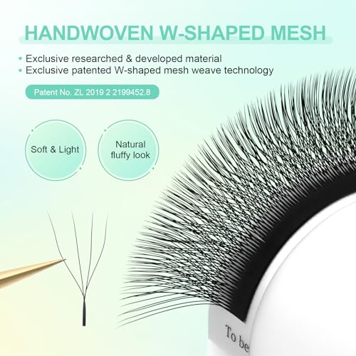 NAGARAKU 4D W Premade Eyelash Fans Mix 8-12mm 5 Trays - Black