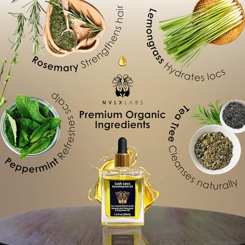 Rosemary Hair Oil for Locs & Natural Hair - 1.6 Oz, Nourishing Botanical Blend
