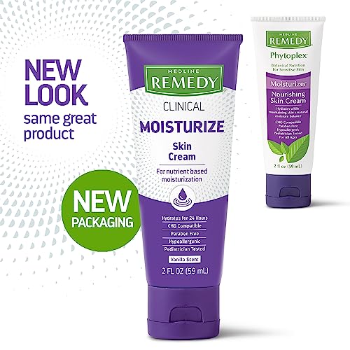 Medline Remedy Clinical Skin Cream - Nourishing Moisturizer for Dry Skin, 2 oz., Pack of 24
