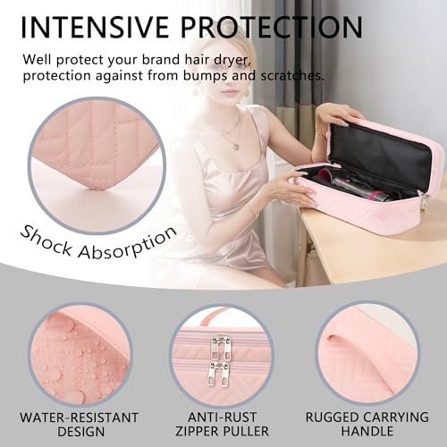 Double-Layer Carrying Case Compatible with Revlon One-Step Hair Dryer, Travel Bag for Hair Volumizer/Styler,Water Resistant Storage Organizer Box,Apply to FlexStyle Attachment (Bag Only)