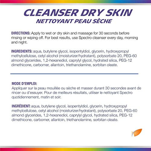 Spectro Jel Facial Cleanser 500ml - Fragrance-Free, Dry Skin Formula