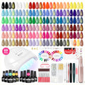 VANREESA Fall Gel Nail Polish Set with UV Lamp & Nail Drill - 55 Elegant Retro Tone
