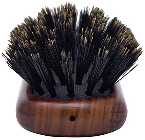 Spornette Deville Hair Brush #343 - Boar Bristle, Wooden Handle, Cushioned Smoothing Brush for Shine & Styling