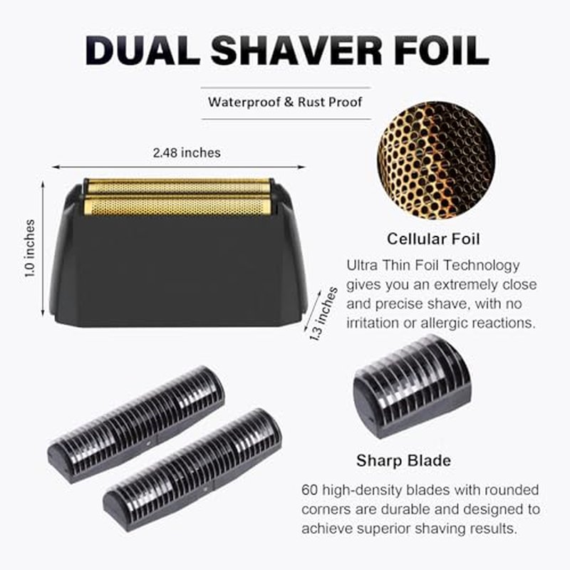 1 Pack Shaver Replacement foil Compatible with wahl 5 Star Series Vanish Shaver 8173-700,Vanish Replacement Foil & Cutter Bar Assembly for Super Close Shaving,Shaver Blade for Wet & Dry Shaving,Black