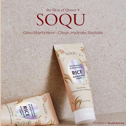 Rice Foam Cleanser with Niacinamide & Hyaluronic Acid ? Gentle Korean Face Wash for Hydrating & Brightening ? Made in Korea ? 200ml