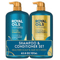 Head & Shoulders Royal Oils Anti-Dandruff Shampoo and Conditioner Twin Pack, 1% Pyrithione Zinc, Curly Hair, Coily Hair, Scalp Relief, Moisture Renewal, 31.4 fl oz Each