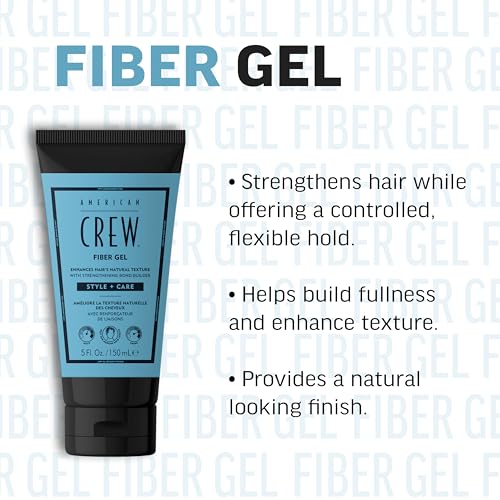 Men's Fiber Hair Gel - Medium Hold & Natural Finish, 5 Fl Oz (Pack of 1)