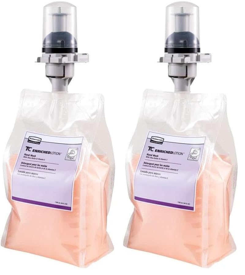 Enriched Hand Soap Refill Pack of 2 - Peach Lotion for Flex Dispenser, 1300mL
