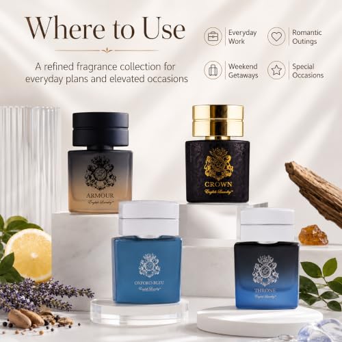 English Laundry Armour & Oxford Bleu Throne Crown: 0.68 fl oz Men’s Cologne Set
