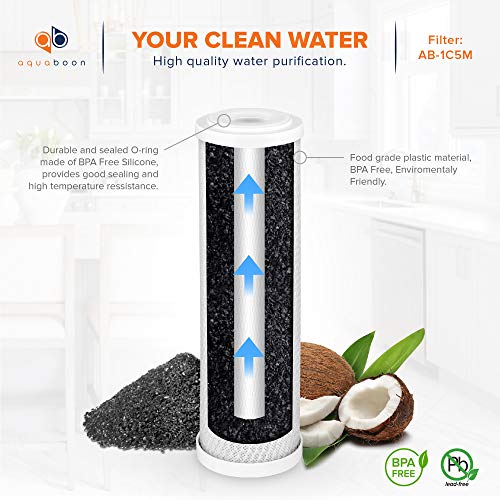 20 Pack 5 Micron 10x2.5 Water Filter Cartridges Sediment & Carbon Replacement Set