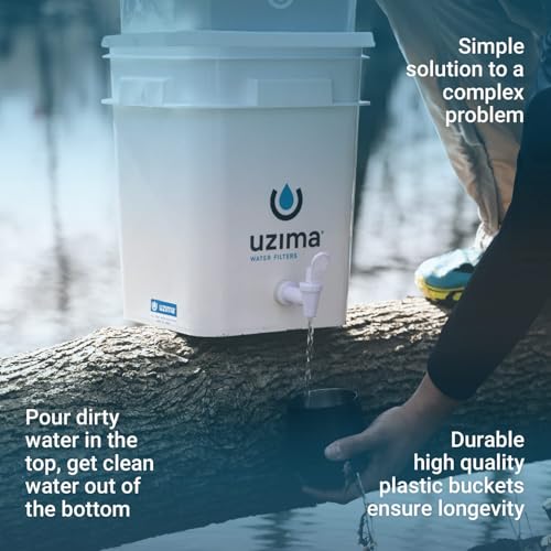 Gravity Water Filter System for Camping & Survival - Portable Purifier