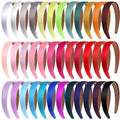 36 Pcs Satin Headbands Bulk Non-Slip Wide Hair Accessories for Women