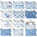 Ocean Variation Coastal Makeup Bags 30 Pack Blue Seashell & Bow Cosmetic Pouches