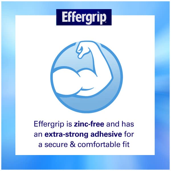 Denture Adhesive Cream Extra Strong 2.5 oz (Pack of 6) — Zinc Free, Effergrip