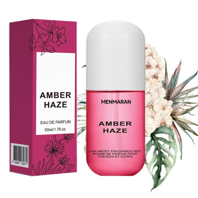 Vanilla Hair & Body Mist Spray – Long-Lasting Fragrance Mist Body Heavy Cream Vanillas Hair Perfume Cream Duo Mist Body Spray for Women & Men, Mini Size 50ml / 1.69 Fl Oz (amber haze)