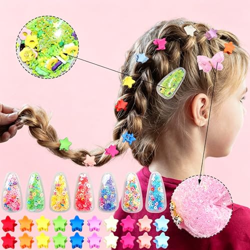 Girls Hair Accessories Kit with Pink Storage Box - 252 Pieces, P-PINK Variation