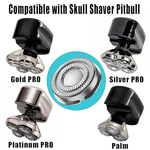 Shaver Replacement Blades Compatible with Skull Shaver Pitbull Gold Shaver£¬Men's Electric Shaver Replacement Heads,Replacement Heads for Electric Shaver£¬4Count