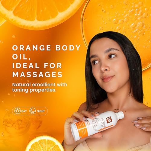 Pili Natural Orange Oil - Skin Tonic and Moisturizing Body Oil - Massage Oil. Prevents Cellulite, Stretch Marks, Firms & Tightens Skin. 8.4 fl oz.