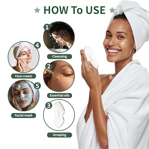Stainless Steel Gua Sha Facial Tools Metal GuaSha Tool for Face Neck, Detailer Gua Sha Lymphatic Drainage Reduce Wrinkles Face Massage Tool, Gift for Women
