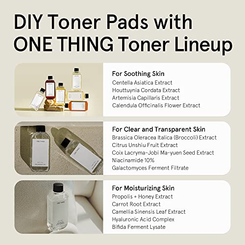 ONE THING Multi Big Pads Special Pack 70 PCS + 120 Refill | DIY Dry Toner Pads, Large Size Exfoliating Soft Lightweight Cotton Face Rounds | Korean Skin Care