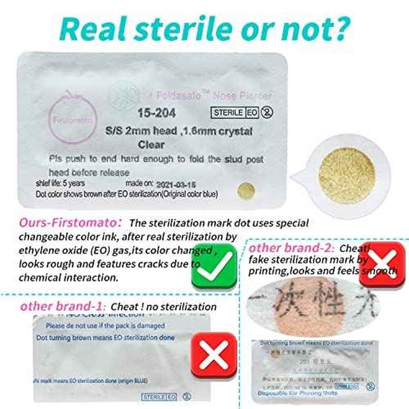2 Pack Self Use Nose Piercing Gun Safe Nose Piercing Kit Tool Painless and Allergy Free Nose Piercer with Hypoallergenic Nose Studs