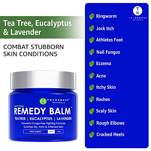 Remedy Tea Tree Oil Foot Soak + Tea Tree Oil Balm to Fight Athletes Foot, Feet Odor, Jock Itch, Ringworm, Eczema, Nail Issues, Skin Rashes, Irritations, Soften Calluses and Soothes Sore Tired Feet