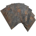 AULIGET Rust Slate Peel and Stick Backsplash Wall Tiles - 200 Pieces, 3x6 Inch PVC Faux Stone for Kitchen, Bathroom, Laundry, Fireplace, Camper - Variation of Rust Slate / 200