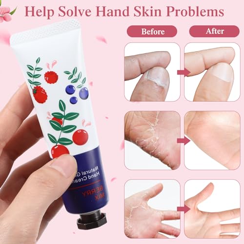Dansib 60 Pack Mini Hand Cream Gifts Set for Women & Moms - 10 Scents, Travel Size, Moisturizing & Hydrating, Perfect for Gifts - Variation of 60