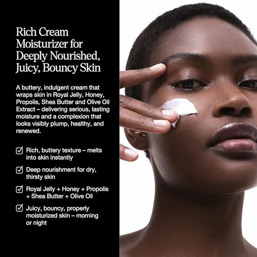 Nourishing Face Moisturizer with Royal Jelly & Honey - Dewy Skin Cream 40g