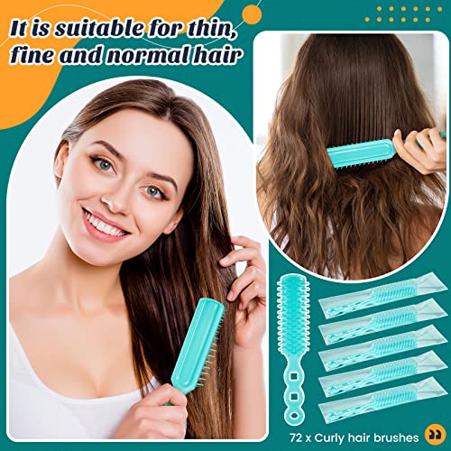 72 Pack Detangling Hair Brushes for Curly Wavy Hair - Travel & Shelter Use