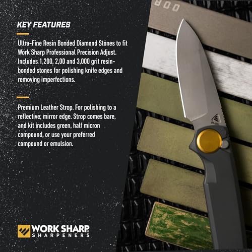 Work Sharp Precision Adjust Upgrade Kit with Replacement Diamond & Leather Plates