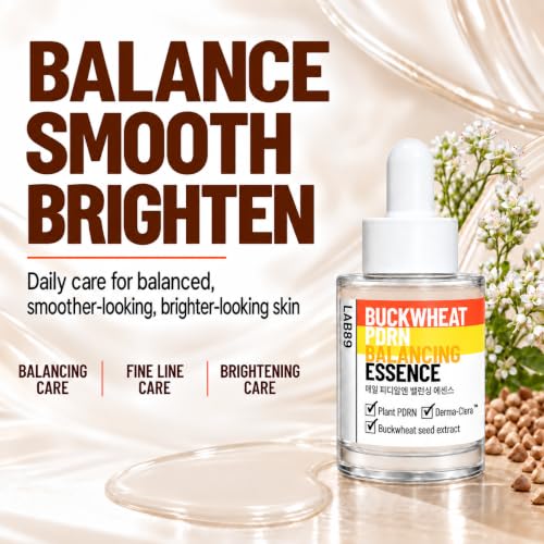 Korean Vegan PDRN Face Serum with Buckwheat - Hydrating Skin Care for Brightness