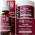 Korean Retinol Night Serum & Cream Set with Snail Mucin for Sensitive Skin