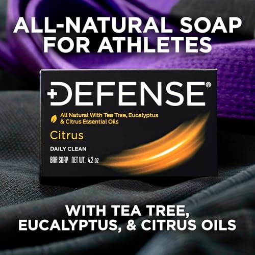 Defense Soap Citrus Bar 3PK - Natural All-Natural Body Wash with Tea Tree & Eucalyptus, 4.2 oz Each - Variation: Citrus / 4.2 Ounce Pack of 3