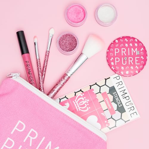 Prim and Pure Kids Makeup Gift Set - Unicorn Pink, Eyeshadow, Lip Gloss & Mirror