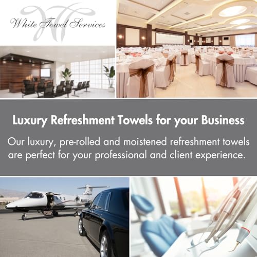 White Towel Services 10" x 10" inch Moist Cotton Towel Individually Wrapped - Unscented (Case of 50)